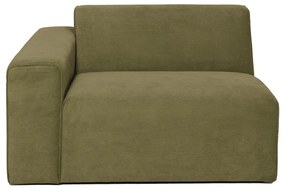 Sting zöld kordbársony kanapé modul, bal oldali - Scandic