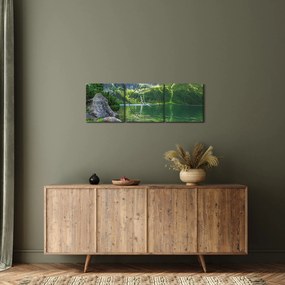 Tó a Tátrában képe (órával) (90x30 cm)