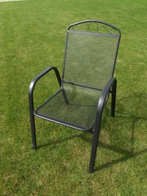 Kerti szék fém rakásolható fekete