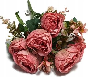 Virág Művirág Dekoráció Bazsarózsa 43 cm Csokor F788