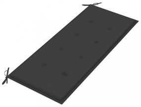 tömör tíkfa rakásolható kerti pad párnával 128,5 cm