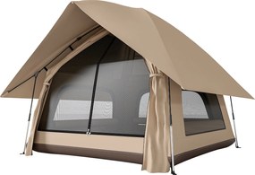 Outsunny pop-up kempingsátor 2–3 személyre — 3000 mm vízálló, 3 hálós ablak, beépített padló, 235 x 235 x 184 cm | Aosom