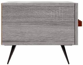 szürke sonoma színű szerelt fa TV-szekrény 150x36x50 cm