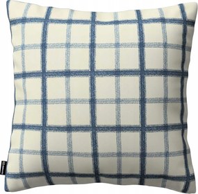 Dekoria párnahuzat ekrü , kék kockás 43x43