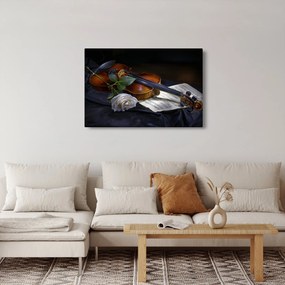 Kép - Rózsa és hegedű (90x60 cm)