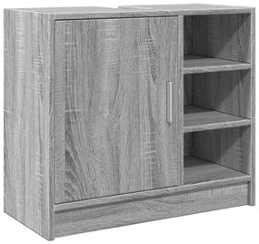 Szürke sonoma színű szerelt fa mosdószekrény 63 x 29 x 55 cm