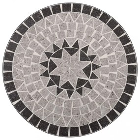 szürke kerámia mozaikos bisztróasztal 60 cm
