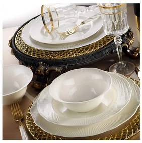 24 db-os étkészlet, fehér porcelán