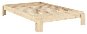 Natúr színű borovi fenyő franciaágy ágyráccsal 140x200 cm Layers – Karup Design