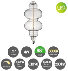 LED Vintage Edison E27/4W/230V 2200K CRI 90 állítható fényerővel