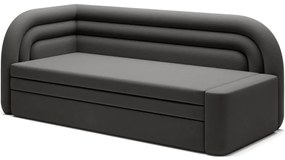 Szürkésbarna bársony kinyitható-tárolóhelyes kanapé bal oldali 223 cm Fabillo – ELTAP