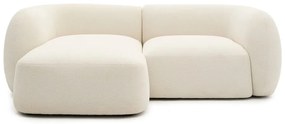Krémszínű zsenília sarokkanapé (bal oldali-heverő résszel) Martina – Kave Home