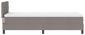 Box Spring Ágy Matraccal és LED Taupe 80x200 cm Szövet