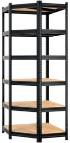 Deuba Sarok 6-polcos polc - fekete