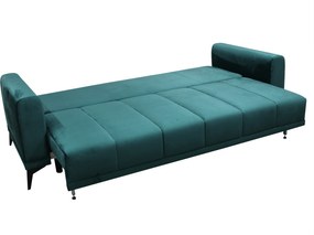 Szétnyitható kanapé, smaragd/mustárszín, GRACE BIG SOFA