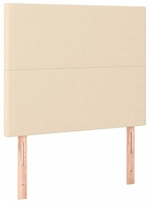 krémszínű szövet ágykeret matrac nélkül 100x200 cm