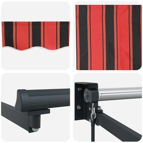 Kézi Behúzható Napellenző Narancs és Barna 300x250 cm