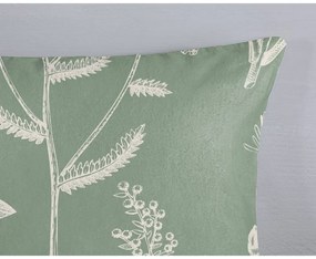 Zöld kétszemélyes hosszabbított flanel ágyneműhuzat 200x220 cm Herbs – Good Morning