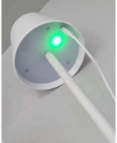 LED érintős asztali lámpa, állítható fényerő, 5W, 5V USB, 1200 mAh, fehér