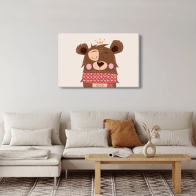 Kép - Teddy maci piros sállal (90x60 cm)