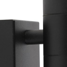 Kültéri fali lámpa fekete 2-lámpás mozgásérzékelővel IP44 - Duo