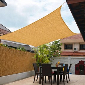 Napvitorla - árnyékoló teraszra, négyszög alakú 2x4 m Bézs színben - Prémium HDPE anyagból