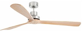 FARO 33504DC - Mennyezeti ventilátor LANTAU XL fa/króm átm. 168 cm + távirányító