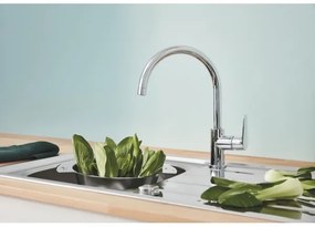 GROHE 31536001 - BAUCURVE 332 mm mosogató csaptelep, fényes króm