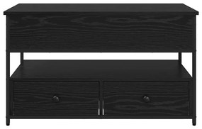 vidaXL Dohányzóasztal fiókkal Fekete tölgy 85 x 50 x 50 cm Faanyag