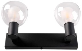Fürdőszobai fali lámpa POLA 2xG9/5W/230V IP44 fekete/átlátszó
