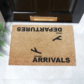 Kókuszrost lábtörlő 40x60 cm Arrivals and Departures – Artsy Doormats