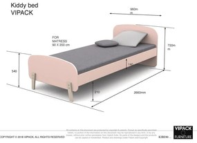 Kiddy mentazöld gyerekágy, 200 x 90 cm - Vipack