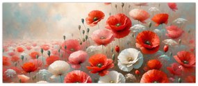 Kép - Pipacsok festménye (120x50 cm)