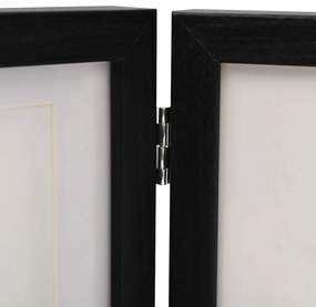 fekete háromszárnyas fényképkeret 22x15 cm + 2x(10x15 cm)