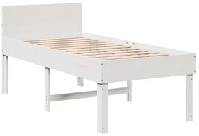 fehér tömör fenyő ágykeret matrac nélkül 80 x 200 cm