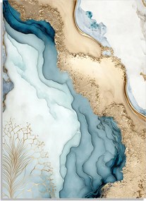 Fali poszter nappaliba Márvány glamour, vintage 30x20 cm Különböző minták