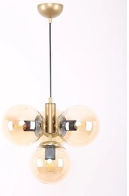 Sárga-aranyszínű függőlámpa üveg búrával ø 15 cm Hector – Squid Lighting