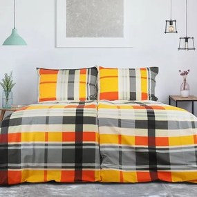 B.E.S. Petrovice Top Class Orange kube krepp ágyneműhuzat, 140 x 200 cm, 70 x 90 cm
