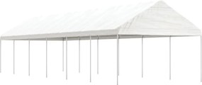 vidaXL fehér polietilén pavilon tetővel 13,38 x 4,08 x 3,22 m