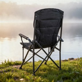 Leziter XL karfás horgász szék pohártartóval fekete