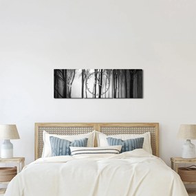 Kép - Farkas a sötét erdőben (órával) (90x30 cm)