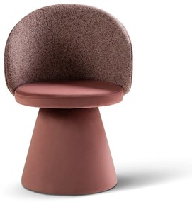 Rózsaszín bársony fotel Inez – Micadoni