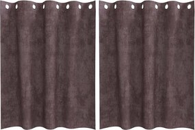 vidaXL Bársonyfüggönyök függönyökkel 2 pcs Barna 140 x 140 cm Bársony