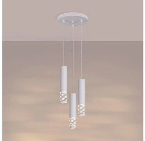 Sollux SL.1694 - Csillár zsinóron LIRO 3xGU10/10W/230V fehér