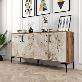 Kiev 160 - Walnut, White Marble
