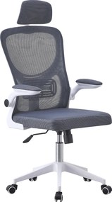 Irodai szék, szürke/fehér, MAGUS