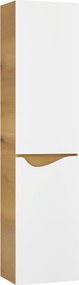 Piramida BETA fali fürdőszoba - állószekrény - ALPINFEHÉR-TÖLGY - 35 x 150 x 30 cm