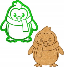 Karácsonyi Forma Mézeskalács lyukasztó Karácsony Pingvin 8cm