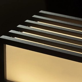 RENDL CLAIRE 21 fali lámpa antracit opálakril 230V LED 9W IP54 3000K