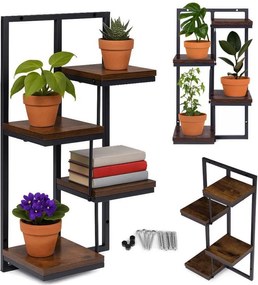 Függő padláspolc virágok számára - 4 polc